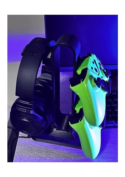 TRAK3D Oyun Kolu & Kulaklık Stand - Masa Için Kumanda Tutucu - Evrensel Kol ve Kulaklık Standı Siyah modelleri