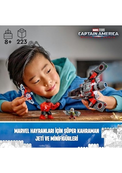 | Kaptan Amerika ile Red Hulk Savaşı 76292 7 Yaş ve Üzeri Süper Kahraman Seven Çocuklar Için Inşa Edilebilen Süper Kahraman Jeti Içeren Yaratıcı Oyuncak Yapım Seti (223 Parça) fiyatları