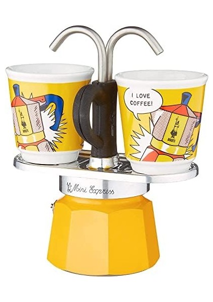 - Set Mini: Ocak Üstü Espresso Pişirici + 2 Cups - Lichtenstein Serisi modelleri