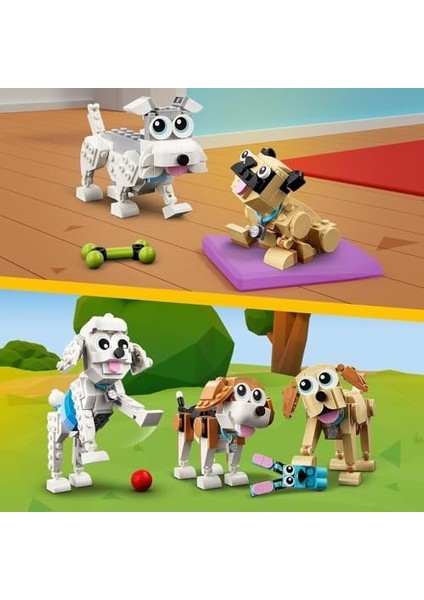 Creator Sevimli Köpekler 31137-7 Yaş ve Üzeri Çocuklar Için Beagle, Poodle ve Labrador Modelleri Içeren Yaratıcı Oyuncak Yapım Seti (475 Parça) fiyatları