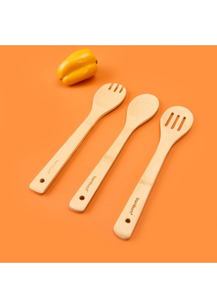 Ravili 3'lü Bambu Servis Seti - Açık Kahverengi fiyatları