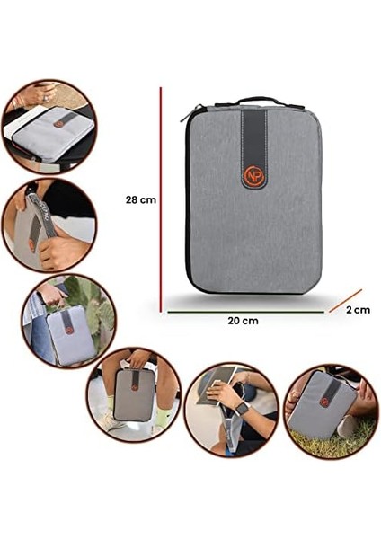 Ace Mini 10" Ipad,,, Uyumlu Tablet Kılıfı/çantası-Açık Gri modelleri