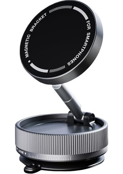 K10A Vakum Özellikli 360 Dönebilen Magnetik Telefon Tutucu Tüm Telefonlar Için Uyumlu