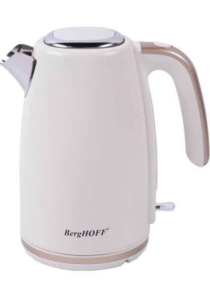 Gem Pearl 1,7 L Su Isıtıcı – 2200 W Paslanmaz Çelik Gövde | Vanilya Krem