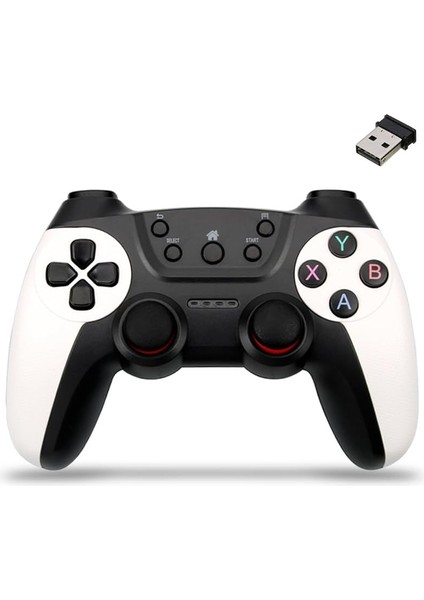 Çiftli 2.4g Kablosuz Oyun Kolu Pc Uyumlu Pilli Joystick Gamepad Trigger Kaymaz Tasarım Çiftli G2.4g (Beyaz) modelleri