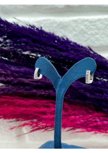 925 Ayar Gümüş Düz Tasarım Zarif Kız Çocuk Küpesi fiyatları