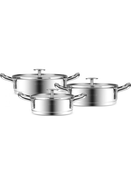 Vapor 6 Parça Sahan Çelik Tencere Seti