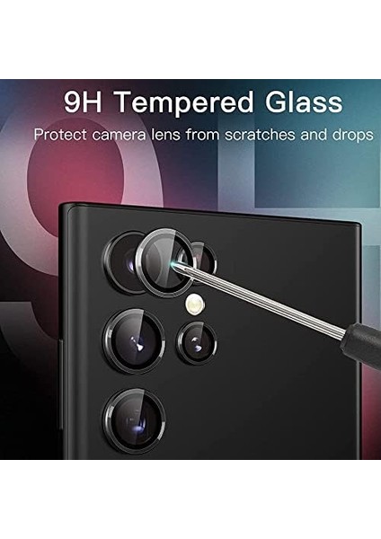 S23 Ultra Ile Uyumlu Lens Tak Çıkar Ergonomik Tasarım Kırılma ve Çizilme Önleyici Cmconan Kamera Siyah modelleri