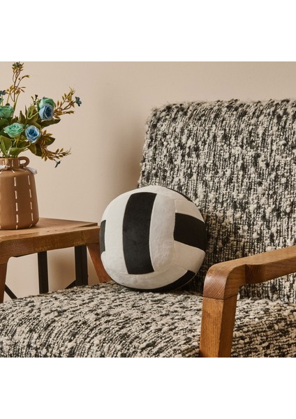 Soft Voleybol Topu Figürlü Yastık - Siyah / Beyaz - 20 cm fiyatları