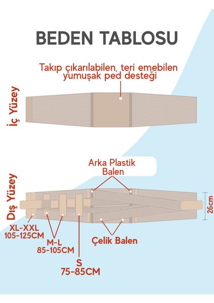 Çelik Balenli Lumbostad Korse 26 Cm – Ayarlanabilir, Disk Sorunu, Bel ve Karın Desteği indirimleri