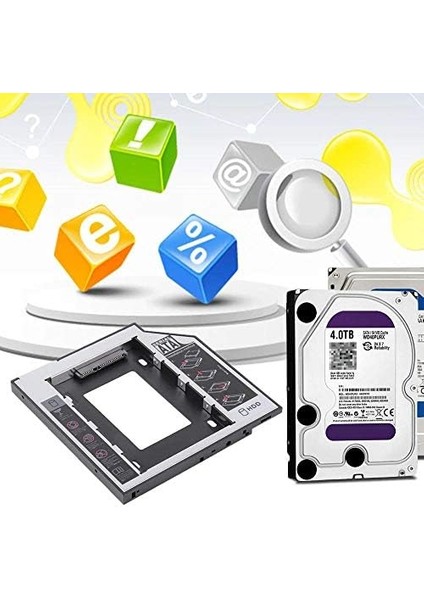 Harddisk Kutusu 9.5mm Slim Kızak Caddy Laptop DVD To SSD HDD Sata 4716 modelleri
