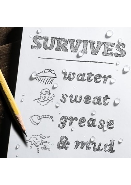 In The Rain Hava Koşullarına Dayanıklı Sert Kapaklı Defter, 4 3/4 "x 7 1/2", Sarı Kapak, Jeolojik Desen (No. 540F) modelleri