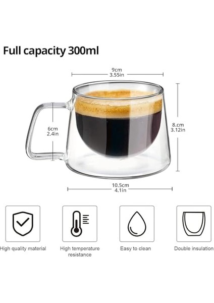 Çift Cidarlı Borosilikat | Isı Yalıtımlı Kahve Çay Bardağı (2, 200 Ml) fiyatları