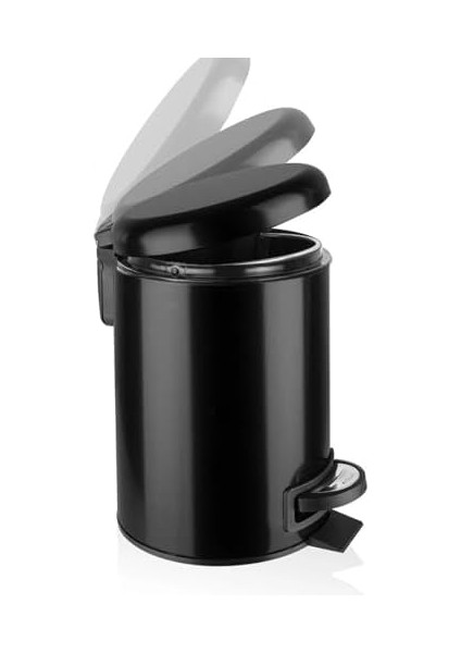 Paslanmaz Pedallı Çöp Kovası Siyah 3 Lt (000300-3) fiyatları