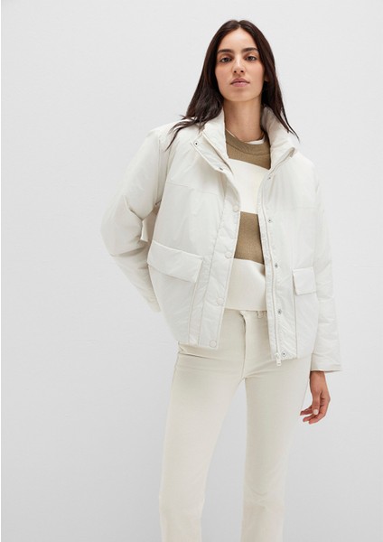 Su Itici Dik Yaka Ekru Ceket 1110618-71609