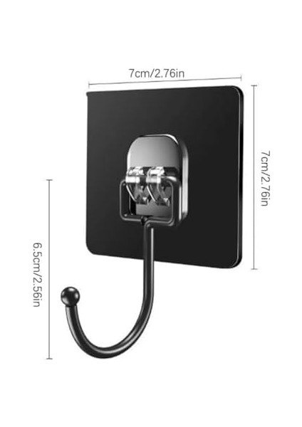 10 Adet Duvara, Dolapa Yapışan Güçlü Yapışkanlı Siyah Duvar Askısı, Delmeden, Vida Kullanmadan Pratik Çözüm modelleri