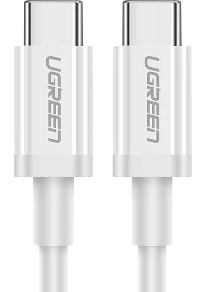 USB C To USB C 3A Hızlı Şarj ve Data Kablosu Beyaz 50 cm