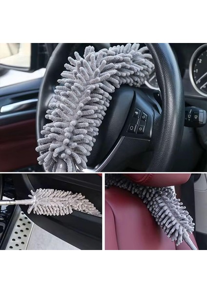 Teleskopik 3&apos;lü Mop Toz Alma Püskülü Çok Fonksiyonlu Temizlik Seti,boşluk ve Tavan Temizliği Için Uzayabilir Toz Alma Seti fiyatları