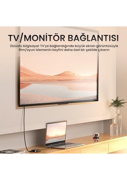 Usb-A To 4K 30Hz HDMI ve 1080P 60Hz VGA Görüntü Çevirici Kablo fiyatları
