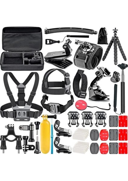 Aksiyon Kameraları Için Aksesuar Seti-25 Farklı Ürün Toplam 47 Parça Ihtiyacınız Olan Tüm Ürünler