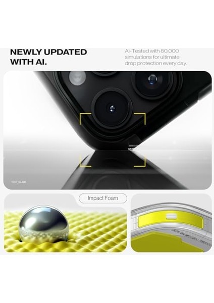 16 Pro Ekstra Dayanıklı Kılıf Tough Ai Hava Kanalı Teknolojisi™ Askeri Sınıf Koruma Magfit Kickstand&apos;lı Abyss Çift Katman Kapak - ACS08148 modelleri