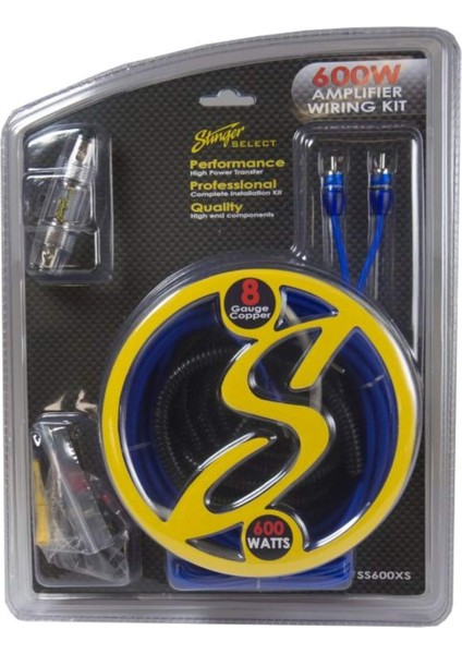 SS600XS 600W, 8ga Bakır, Amfi Kablo Kiti
