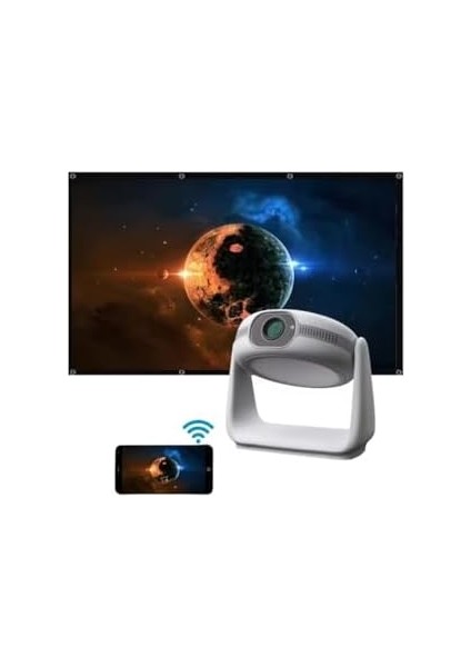 Otomatik Focus Yüksek Lümen Tam Yüksek Çözünürlüklü 3D Desteği LCD Wifi 4K Projeksiyon Cihazı fiyatları