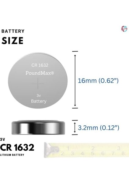 5 Adet CR1632(DL1632) 3V Düğme Pil (Akıllı Ev Aletleri,araba Anahtarları,terazi,uzaktan Kumanda,bilgisayar Anakartları Için fiyatları