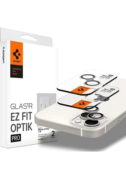 15 / 15 Plus / 14 / 14 Plus ile Uyumlu Kamera Lens Camı Koruyucu Kolay Kurulum Glas.tr Ez Fit Optik Pro (2 Adet) Starlight - AGL05604 fiyatları