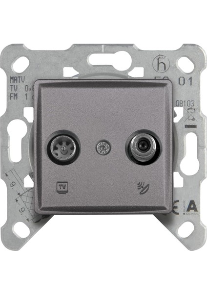 Linnera Life Granit Grisi Tv Sat Sonlu Mekanizma ve Kapak