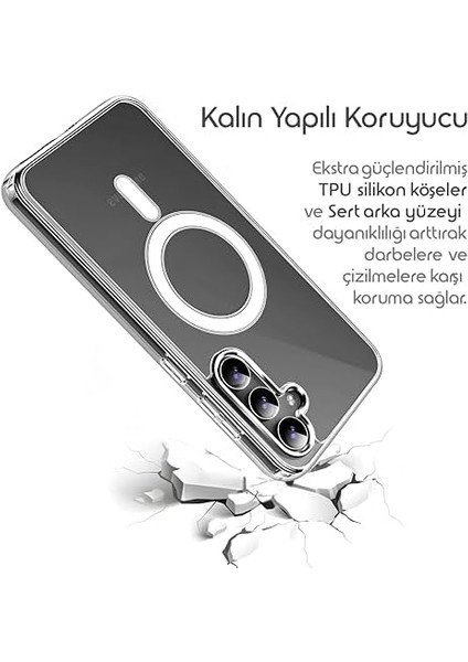 A36 Için Şeffaf Kılıf Aksesuarları ile Uyumlu Arkası Sert Pc Köşeleri Darbe Emici Silikon A36 Için Kılıf Sararmaya Dayanıklı Kalın Güçlü Manyetikli A36 Kılıf modelleri