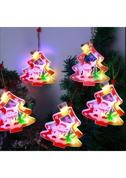 Kardan Adam Motifli 5&apos;li LED Ağaç Dekoratif Lambayılbaşı Renkli Işıklar Asılı Işık Sahne Düzeni Rgb Aydınlatma Zinciri Süsleri