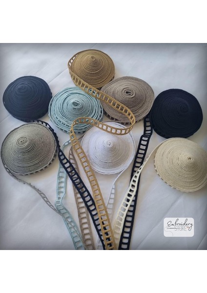 Şerit Motifli Şerit Nakış Modeli | Nakış Aksesuar (Siyah)