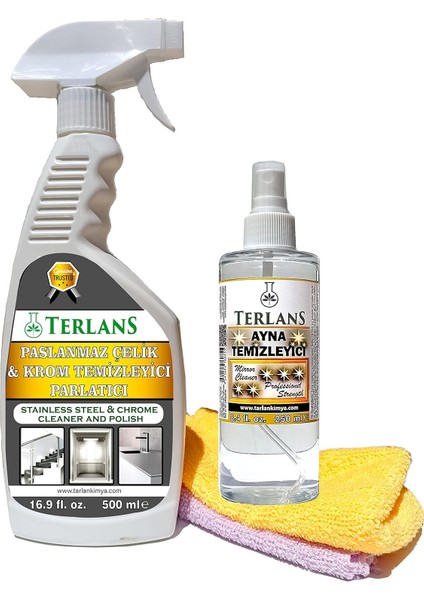 Asansör Temizlik Bakım Seti Kabin Ayna Temizleyici Mikrofiber Bez