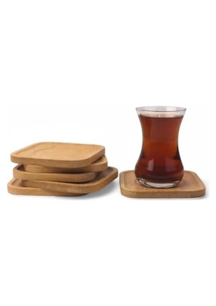 Bambu Kare Çay Tabağı Altlığı 6&apos;lı Set | Dekoratif ve Bambu Altlık – Şık ve Dayanıklı Tasarım (10CM x 10CM) modelleri