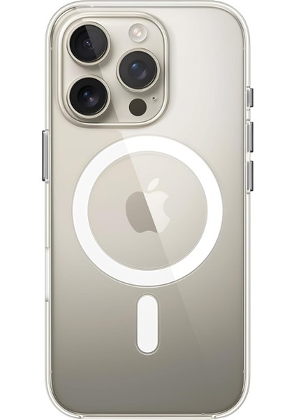 15 Pro Max Için Origin+ Serisi Magsafe ile Uyumlu Crystal Clear Ultra Şeffaf Hybrid Materyal Kılıf Yarı Yumuşak Yarı Sert Sararmaya Karşı Dayanıklı Kılıf Kapak (Ultra Şeffaf, 15 Pro Max)