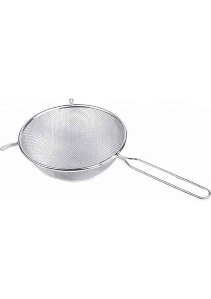 Metal Saplı Yuvarlak Mutfak Süzgeci, Örgü, 3 Farklı Ebat (20 Cm)