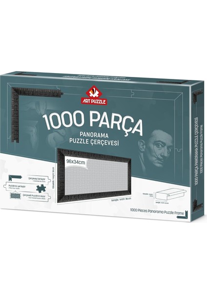 Puzzle Siyah 1000 Parça Panorama Puzzle Çerçevesi