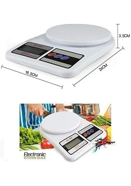 Elektronik Mutfak Tartısı – 10 kg Kapasite, 1 Gr, Dara Fonksiyonu, LCD Ekran, A++ Enerji Sınıfı, Kompakt Plastik Tasarım fiyatları