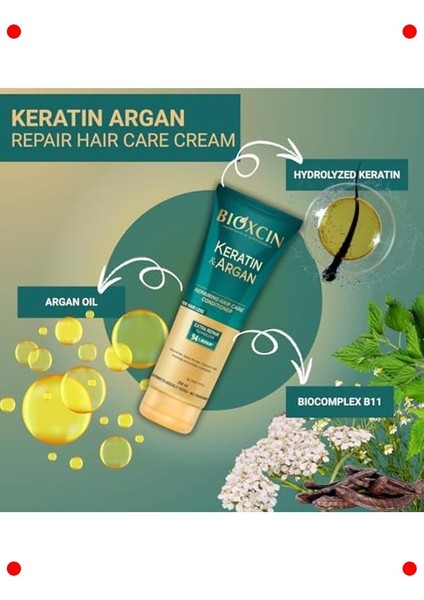 Onarıcı Keratin Argan Saç Bakım Kremi 250ML fırsatları