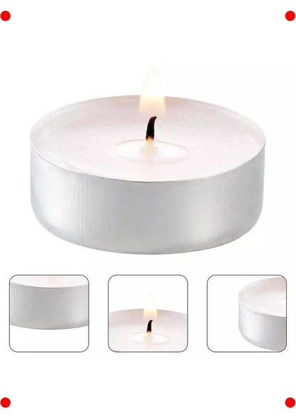 50 Adet Beyaz Tealight Mum Seti fırsatları