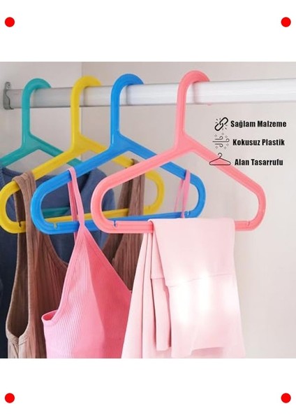 Renkli Slim Plastik Çocuk Askısı Seti modelleri