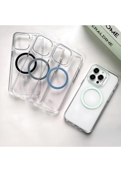 iphone 15 Için Serisi ile Uyumlu Kesinlikle Sararmayan Ultra Şeffaf Kristal Berraklığında Akrilik Sert Kılıf Metal Tuşlar ve Güçlü Manyetik Premium Kılıf (Siyah) fiyatları