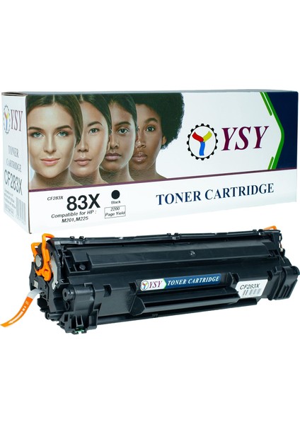 Ysy Hp M201DW M201N M201 M125 M125NW MF231 M127FN M127FW M225DN M225DW CF283X&CAN-737X 2200 Sayfa Verimli Muadil Toner (Siyah)