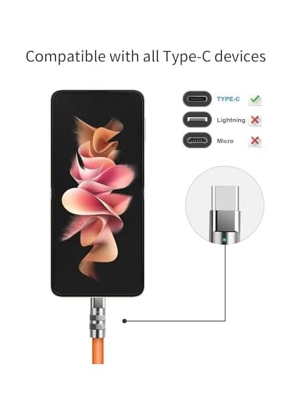 USB A Tipi Kablo, Type-C Uyumlu - Geliştirilmiş Dayanıklılık ve Estetik, Akıllı Telefonlar Için Hızlı Şarj Kablosu modelleri