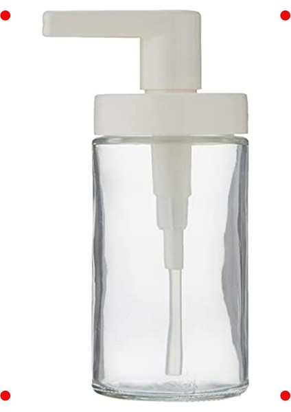 Şık Beyaz Cam Sıvı Sabunluk - 200ML