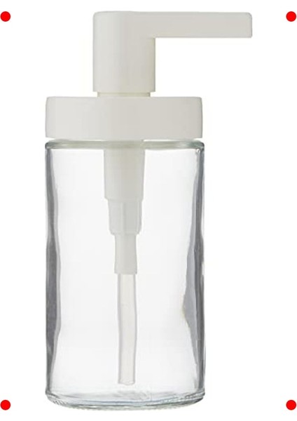Şık Beyaz Cam Sıvı Sabunluk - 200ML fiyatları