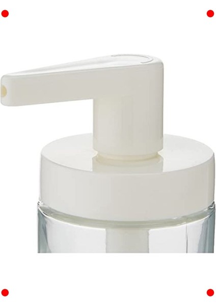 Şık Beyaz Cam Sıvı Sabunluk - 200ML fırsatları