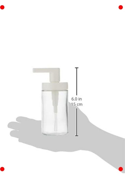 Şık Beyaz Cam Sıvı Sabunluk - 200ML indirimleri