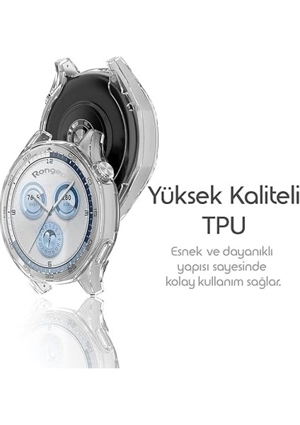 Gt5 46MM Için 360° Kasa Koruyucu Kılıf Yumuşak Tpu Ekran Koruyuculu Dokunmatiği Etkilemeyen Saatin Çevresini Tam Kavrayan Darbelere Karşı Silikon Koruyucu (Şeffaf) modelleri